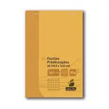 Auchan Bloc de bureau 10.5x14.8cm petits carreaux, 160 pages 80g