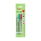 Auchan Stylos billes pointe moyenne 1 mm, 4 stylos