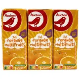Auchan Jus d'orange multifruits, 6x20cl