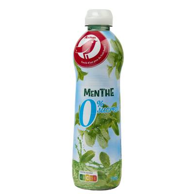 Auchan Sirop de menthe 0% de sucre, 75CL