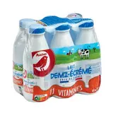 Auchan Lait demi-écrémé 11 vitamines UHT, 6x1L