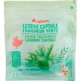 Auchan Lessive en capsules fraîcheur verte, 30 capsules