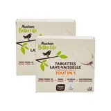 Auchan Tablette lave vaisselle tout en 1 environnement, Lot de 2x30 tablettes