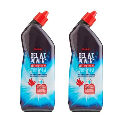 Auchan Gel WC power désinfectant, Lot de 2x750ml