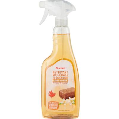 Auchan Spray multi-surfaces au savon noir parfum fleur d'oranger, 750ml