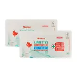 Auchan Lingettes WC désinfectantes sans javel, Lot de 2x40 lingettes