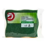 Auchan Eponges grattantes anti- graisse, 2 éponges