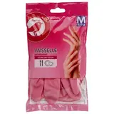 Auchan Gants à vaisselle doublure coton taille M, 1 paire