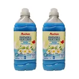 Auchan Adoucissant liquide concentré fraîcheur de printemps, Lot de 2x750ml