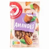 Auchan Amandes non salées, 100g