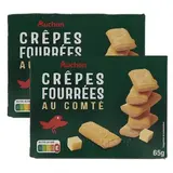 Auchan Crêpes apéritif fourrées au comté, Lot de 2x65g