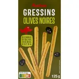 Auchan Gressins aux olives, 125g