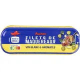 Auchan Filets de maquereaux au vin blanc et aromates en conserve, 176g