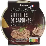 Auchan Terroir Rillettes de sardines préparées en Bretagne en conserve, 125g