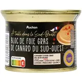 Auchan Terroir Bloc de foie gras de canard IGP du Sud-Ouest en conserve 3/4 parts, 150g
