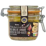 Auchan Terroir Foie Gras de Canard Entier IGP Sud Ouest en bocal 4/5 parts, 180g