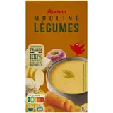 Auchan Soupe Mouliné de 12 Légumes -25% de sel - Soupe liquide en brique familiale, 1L
