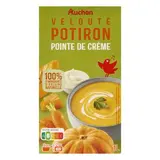 Auchan Velouté de potiron avec une pointe de crème Soupe liquide en brique familiale, 1L