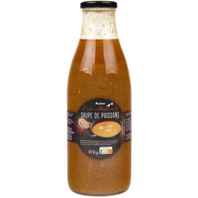 Auchan Terroir Soupe de poissons recette méditerranéenne, 970g