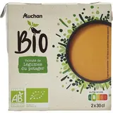 Auchan BIO Soupe Velouté de légumes du potager Bio - Soupe liquide en brique individuelle, 2x30cl