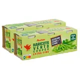 Auchan Haricots verts extra fins coupés en conserve, Lot de 2 - 3x110g