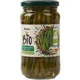 Auchan BIO Haricots verts extras fins Bio cueillis et rangés main en bocal, 180g