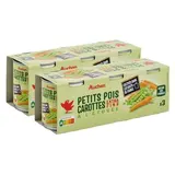Auchan Petits pois carottes extra-fins à l'étuvée en conserve, Lot de 2 - 3x130g