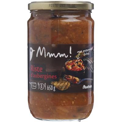 Auchan Riste d'Aubergines en bocal, 650g