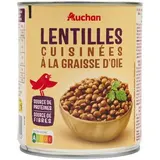 Auchan Lentilles cuisinées à la graisse d'Oie en conserve, 800g