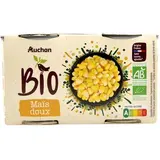 Auchan BIO Maïs doux en grains sans sucres ajoutés Bio en conserve, 2x140g