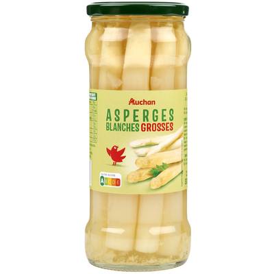 Auchan Asperges blanches grosses en bocal, 320g