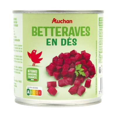 Auchan Betteraves en dés, 265g