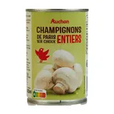 Auchan Champignons de Paris 1er choix entiers en conserve, 230g