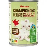 Auchan Champignon de Paris Pieds et Morceaux en conserve, 230g