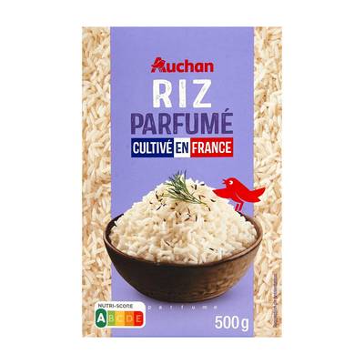 Auchan Riz Parfumé Indiica cultivé en France, 500g