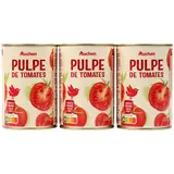 Auchan Pulpe de tomate en conserve, 3x400g