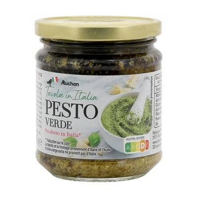 Auchan Tavola In Italia Sauce pesto verde au basilic en bocal, 185g