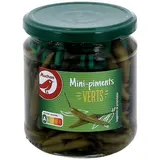Auchan Mini piments verts au vinaigre en bocal, 130g