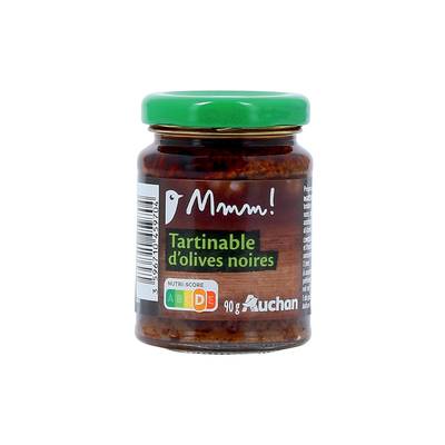 Auchan Mmm! Tartinable d'Olives noires, 90g
