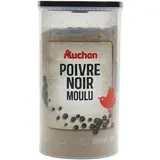 Auchan Poivre noir moulu, 100g