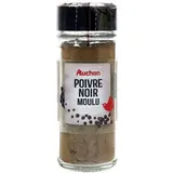 Auchan Poivre noir moulu, 38g