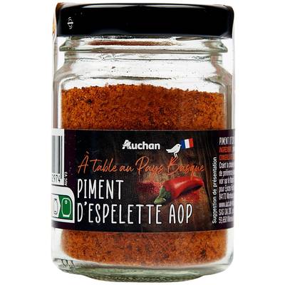 Auchan Terroir Piment d'espelette AOP, 40g