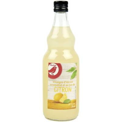Auchan Vinaigre d'alcool aromatisé au jus de citron, 75cl