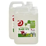 Auchan Vinaigre d'Alcool blanc 10% d'Acidité en bidon, Lot de 2x5L