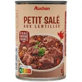 Auchan Petit salé aux lentilles en conserve individuelle, 420g