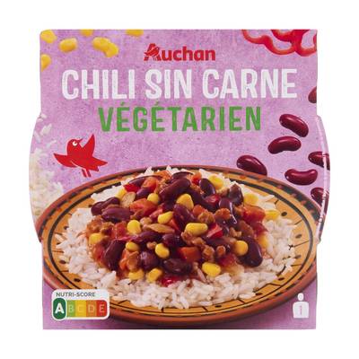 Auchan Chili Sin Carne Végétarien, 300g