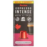 Auchan Capsules de café espresso intense, 20 capsules
