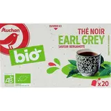 Auchan BIO Thé noir Earl Grey saveur bergamote bio, 20 sachets