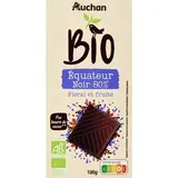 Auchan BIO Tablette de chocolat noir 80% cacao Equateur Bio, 100g