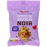 Auchan Pépites de chocolat noir, sachet refermable, 100g